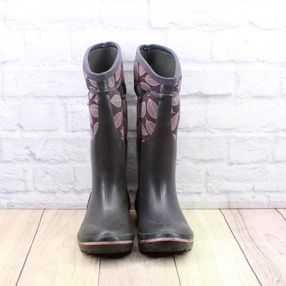 Bogs Plimsoll Leaf Pull on Insulated Rubber Outdoor Boots Size US 8 - Picture 4 of 10